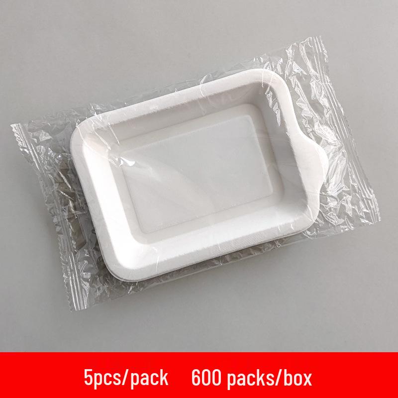Disposable Rectangular Cake Plates - Degradable Party and Birthday Tableware, No-Wash Needed