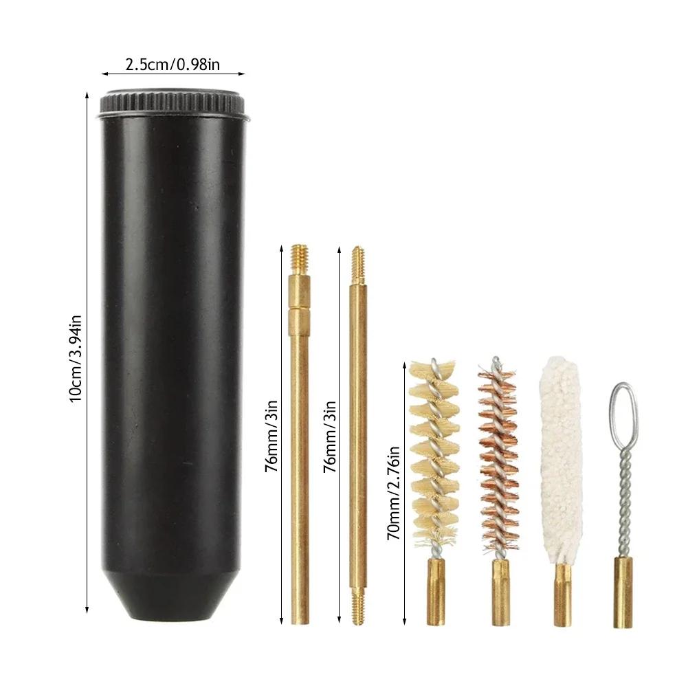 7pcs/set Professional Gun Cleaning Kit Hand Gun Rod Brush Hunting Gun Bore Gleaning Tools Multipurpose 9mm Pocket Size Pistol