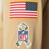 Mens Rugby Inspired Hoodie Athletic Khaki Silicone Print Loose Fit Long Sleeve Fall