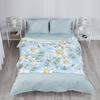 VIKAMA Healing Daisy Blanket White Flowers Green Plants Print Cozy Decor for Bedroom Sofa Naps Machine Washable