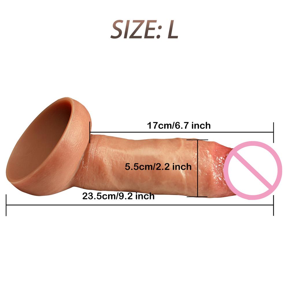 Huge Dildo Real Skin Soft Silicone Artificial Penis Male Cock With Suction Cup Adult Vagina Anal Sex Toys For Women Male Orgasm