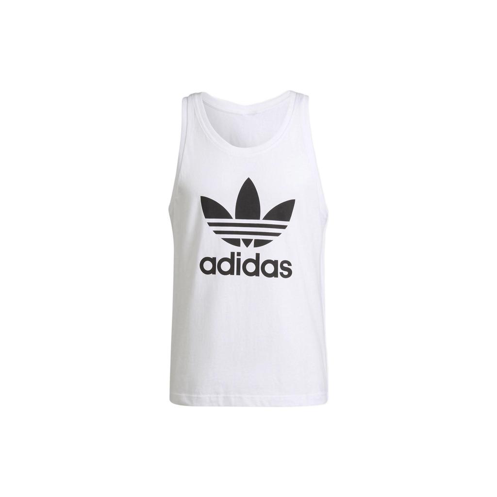 Adidas Originals Trefoil Tank with Contrast Trefoil Logo Sports Training Vest Men Tops White H06636