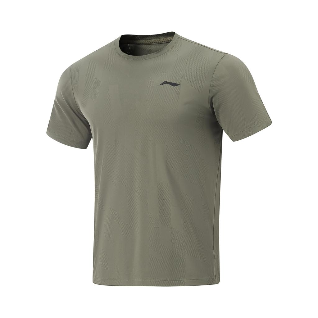 Li-Ning Comfortable Breathable Casual Simple Quick-Dry T-Shirt Men Tops Tea-Green ATSV075-7