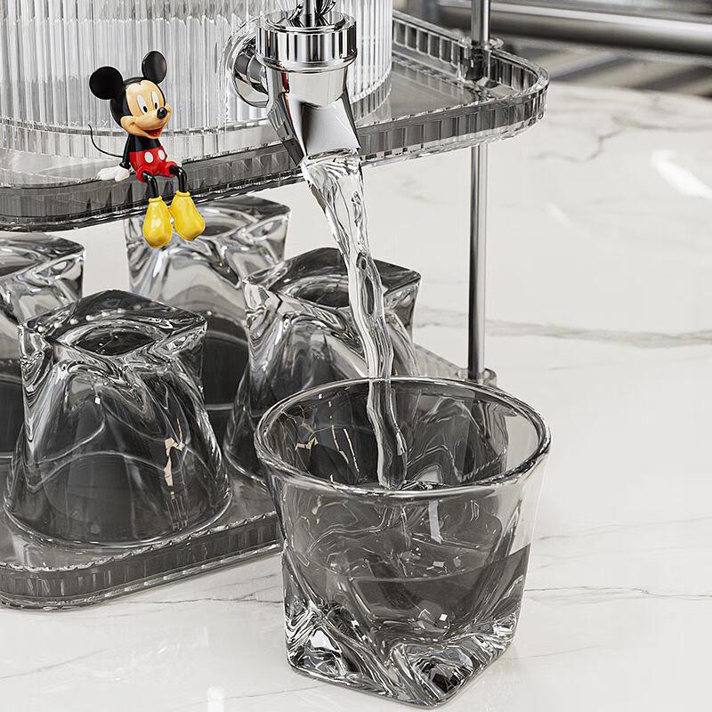 Light Luxury Glass Beverage Dispenser with Faucet