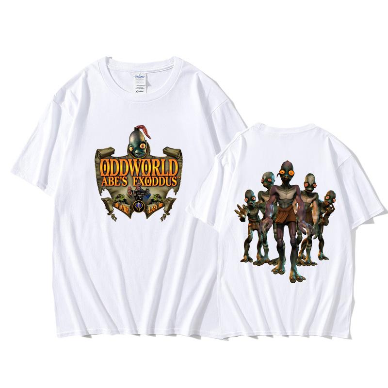 

Oddworld Cartoon Print O-neck 100% Cotton Tee-shirt Spring Summer Anime Print Tshirt Manga Short Sleeve Tops - Men s Summer C... 5XL різнокольоровий