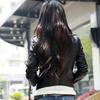 Women Spring Autumn Faux Leather Jacket Short Paragraph Slim Fit Coat Outwear