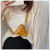 Women'S Triangle And Square Cheese Shaped Mini Pu Leather Bags Cute Earphone Lipstick Purses Handbags Crossbody Shoulder Bag