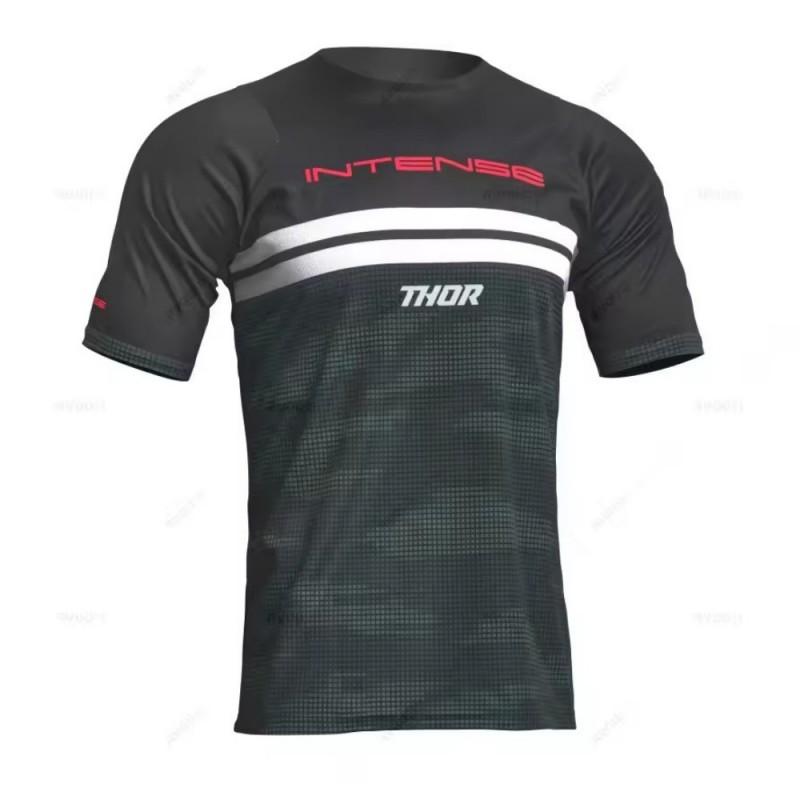 THOR Kurzarm MTB Trikot Schnelltrocknendes Radtrikot Herren Damen Mountainbike Motocross Top