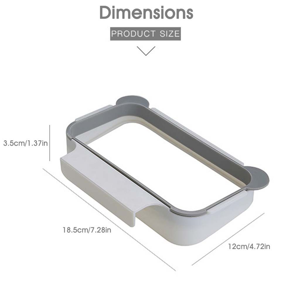 Cabinet Door Trash Bin Cupboard Hanging Basket Garbage Bag Holder Trash Rack Storage Organizer