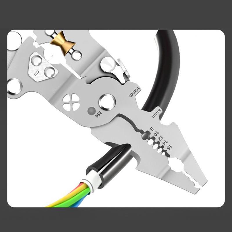 

Инструмент для зачистки проводов 8 в 1 с тестером напряжения, многофункциональные плоскогубцы, складной инструмент для зачистки проводов, электрические плоскогубцы для резки зелёный