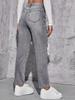 Jeans Donna a Vita Alta Strappati - Stile Streetwear Europeo & Americano Tendenze Gamba Larga