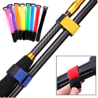 10/20CS Fishing Rod Tie Holder Strap Suspenders Fastener Hook Loop Ties Fishing Rods Strapping Outdoor Fishing Gadget