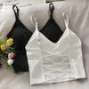 Womens Tops Sexy Tank Top Women Built In Bra Solid Color Camis for Women Crop Top Off Shoulder Sleeveless Camisole