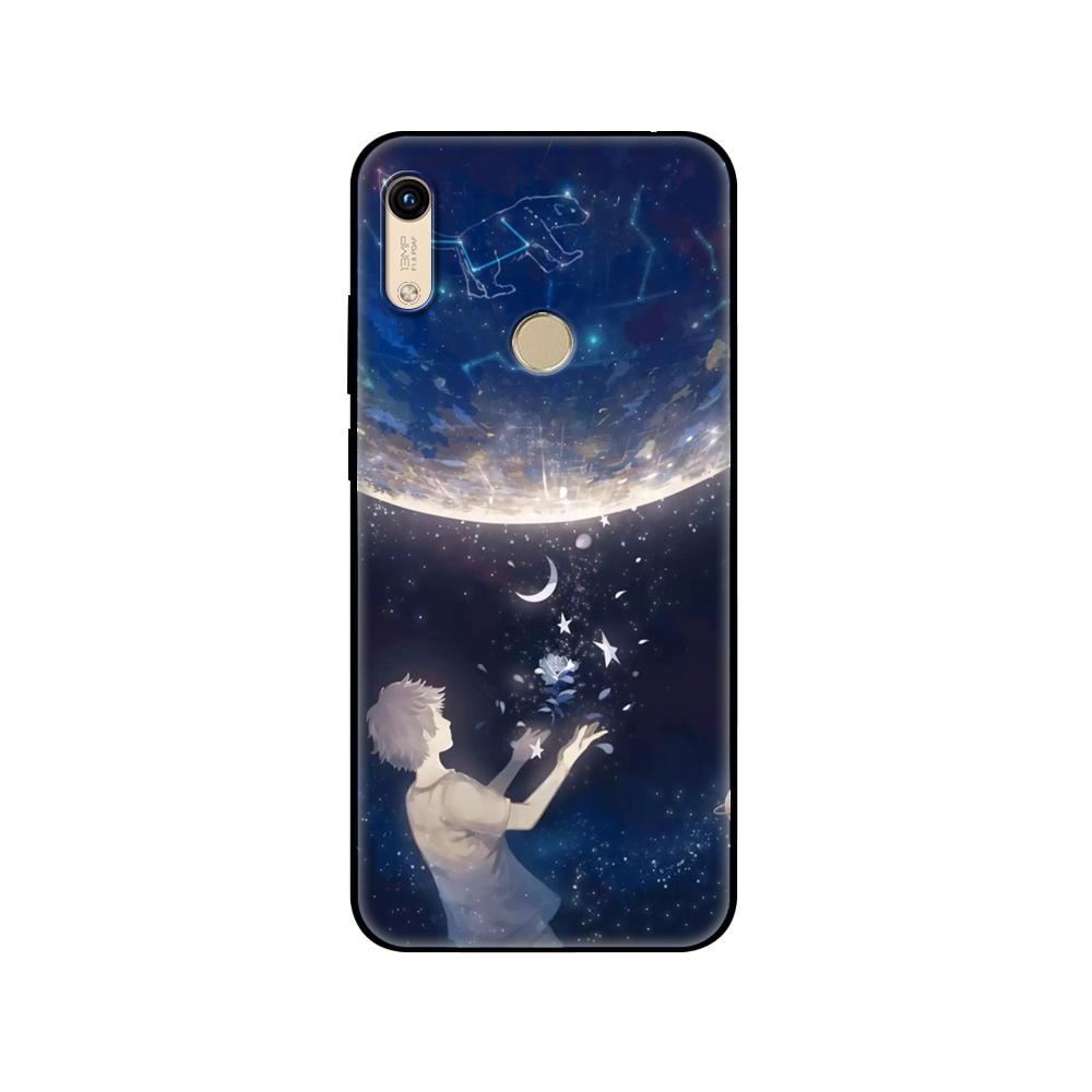 Black Tpu Case For Huawei Honor 8a Prime 8s Prime 9 Lite Honor 9A 9C 9X Premium 9x Pro 9S Sky Space Planet Moon Stars Design