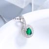 S925 Sterling Silver Luxury Inlaid Green Zircon Fashion Popular All-Match Ornament