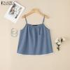 ZANZEA Womens Summer Casual Sleeveless Straps Slip Camisoles