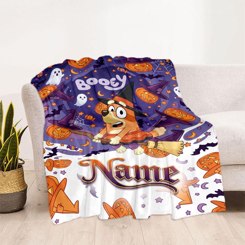 Halloween Friends Costumes Personalized Name Blanket Cozy Personalized Blanket Warmthful Decor Suitable for Living Room Bedding Office Picnics