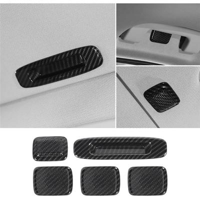 For Chevrolet Silverado GMC Sierra 2014-2018 Roof Speaker Handle Trim Cover Kit Interior Accessories ,ABS Carbon Fiber