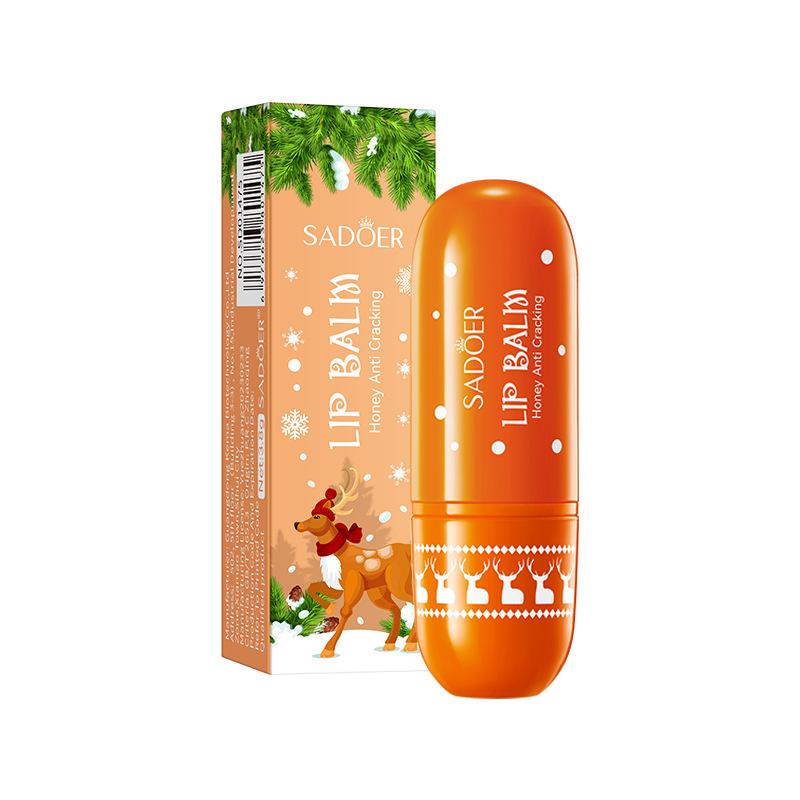 SADOER Natale Balsamo Labbra Miele Ciliegia Avocado Illuminante Idratante Anti Screpolature Riparatore Rossetto