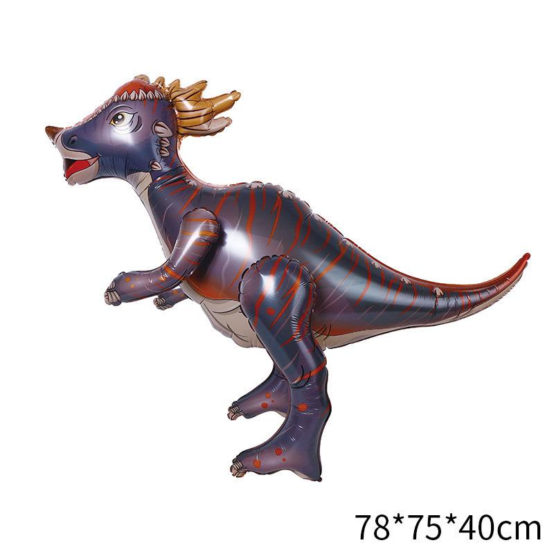 Simulation 4D Dinosaur Aluminum Film Balloon Splicing Assembly Toy Balloon Jurassic World Theme Decoration