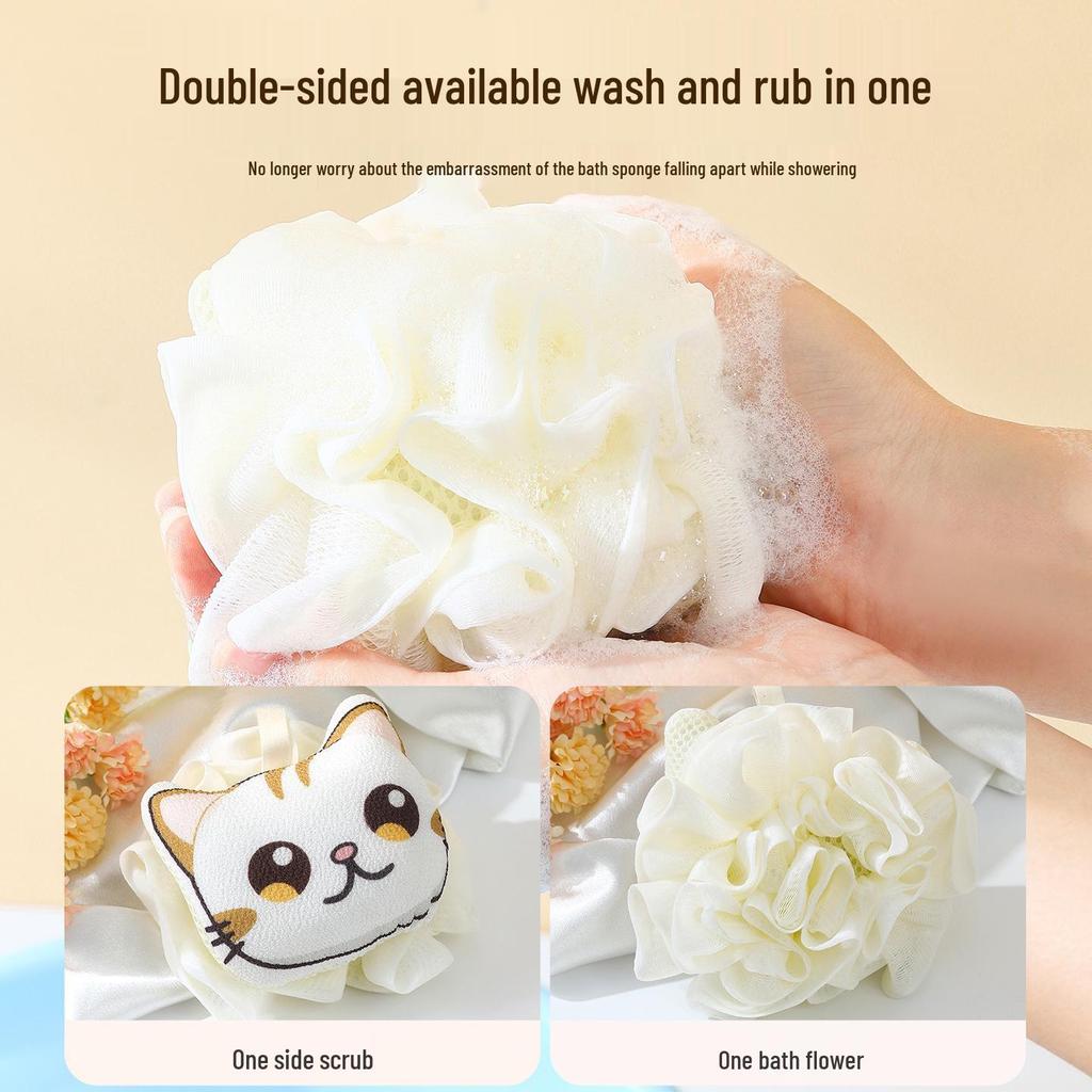 Newcomer Discount: Baby Bath Sponge - Exfoliating & Non-Dispersing Bath Flower Ball