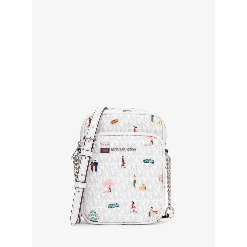 

Michael Kors [japan Limited] Osaka Jet Set Travel Chain Crossbody Medium Mk Signature 35s5stvc2n1999 Optic White F