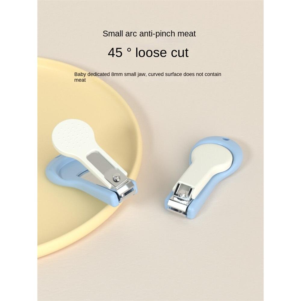 Babies' Nail Clippers Suit Anti-Pinch Nail Clippers Baby Nail Clippers Scissors Nose Clip Ear Pick Nursing Full Set baby care