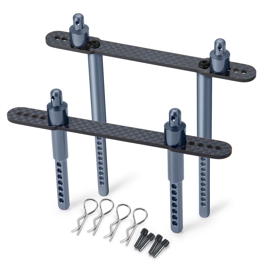 YEAHRUN RC Car Body Post Mounts Metal Alloy Front and Rear Shell Column for Axial SCX10 II 90046 1/10 RC Crawler Car Parts