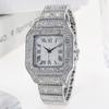 Modern Mens Square Watch With Diamond Inlay And Quartz Movement For Fashionable Office Wear