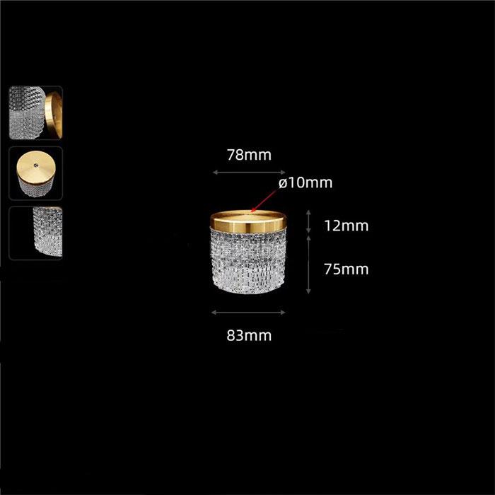 Clear 10mm Small Opening Acrylic Lamp Shade Replacement, 1cm Hole Plastic DIY Lampshade with Aluminum Lid Cover for Lighting