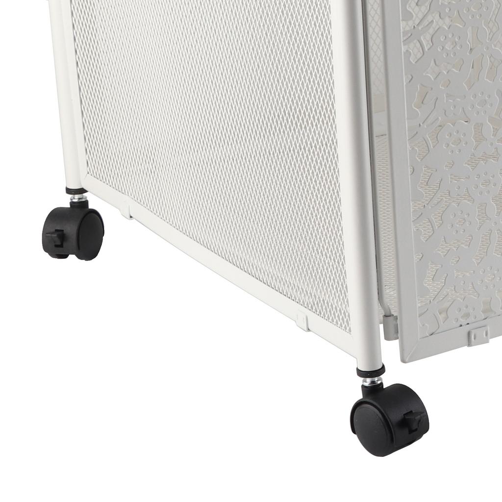 1 Pcs Foldable Metal Storage Box Toy Storage Box Toy Chest with Wheels