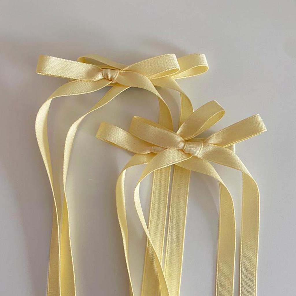 2pcs Y2K Ribbon Bow Hair Clips Decorative Hairpins with Floating Tails for Women Weddings and Parties DEcoration