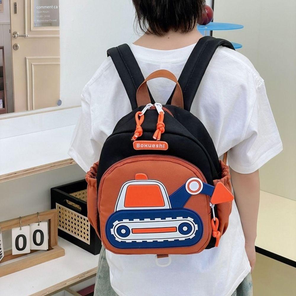 New Children Harness Toddler Leash Backpack Anti Lost Wrist Link Excavator Design Travel Rucksack Shoulders Bag