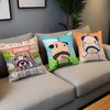 Pixel funny cartoon game art O-Oyajitchi cushion cover soft Pillow Case for Sofa Living Room Home office Decor Protective Covers