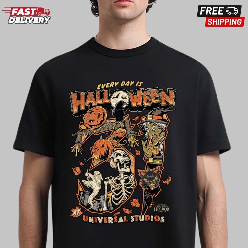 Halloween Horror Nights T-Shirt, Every Day is Halloween Shirt, Halloween Gift Unisex T-Shirt S