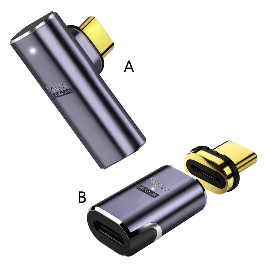 USB C Magnetic Adapter 24 Pins Type C Connector Support Thunderbolt 3,USB3.1, PD 140W Quick Charge,40Gb/s Data Transfer