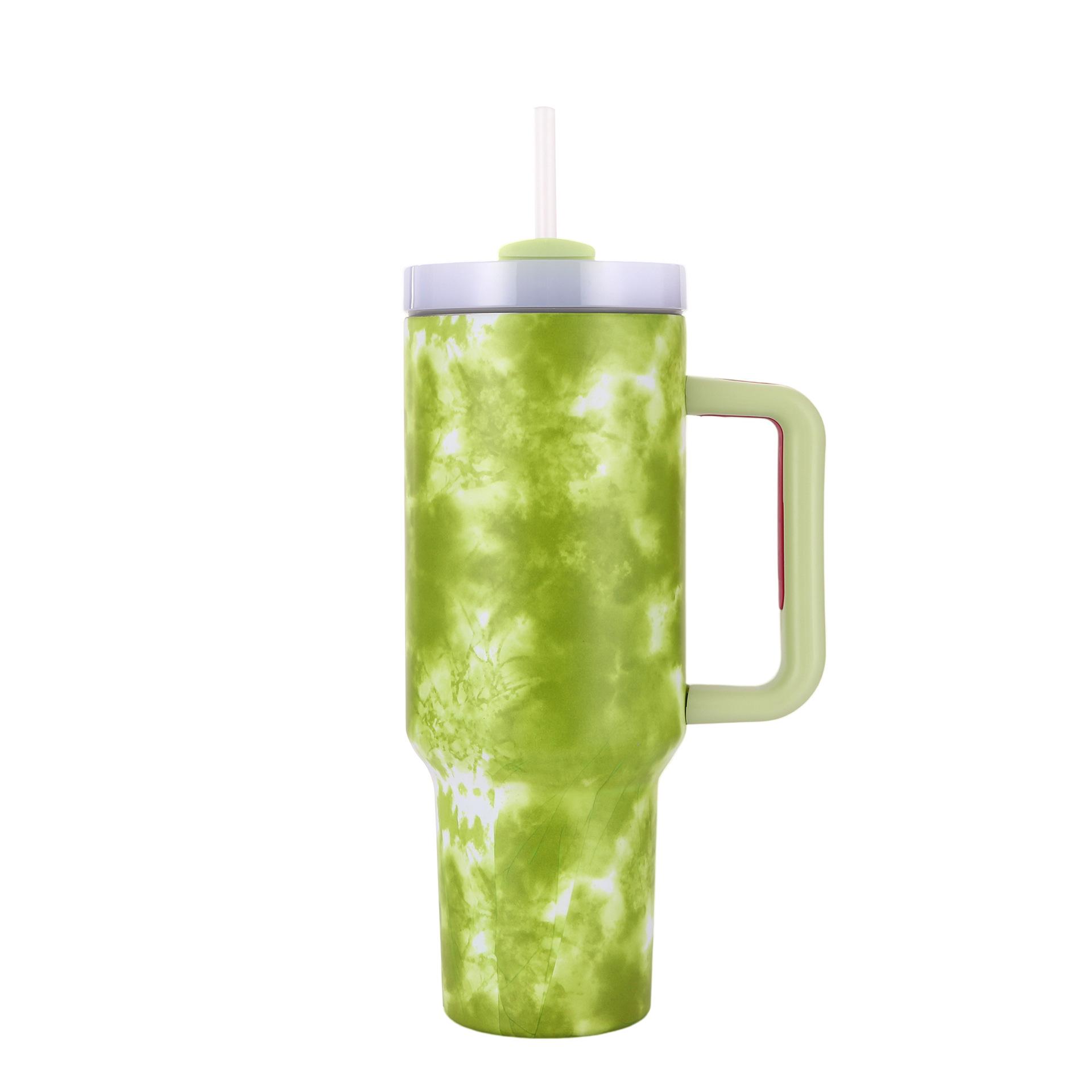 

Автомобильная кружка с соломенной ручкой для льда, термос для автомобиля, нержавеющая сталь 40oz