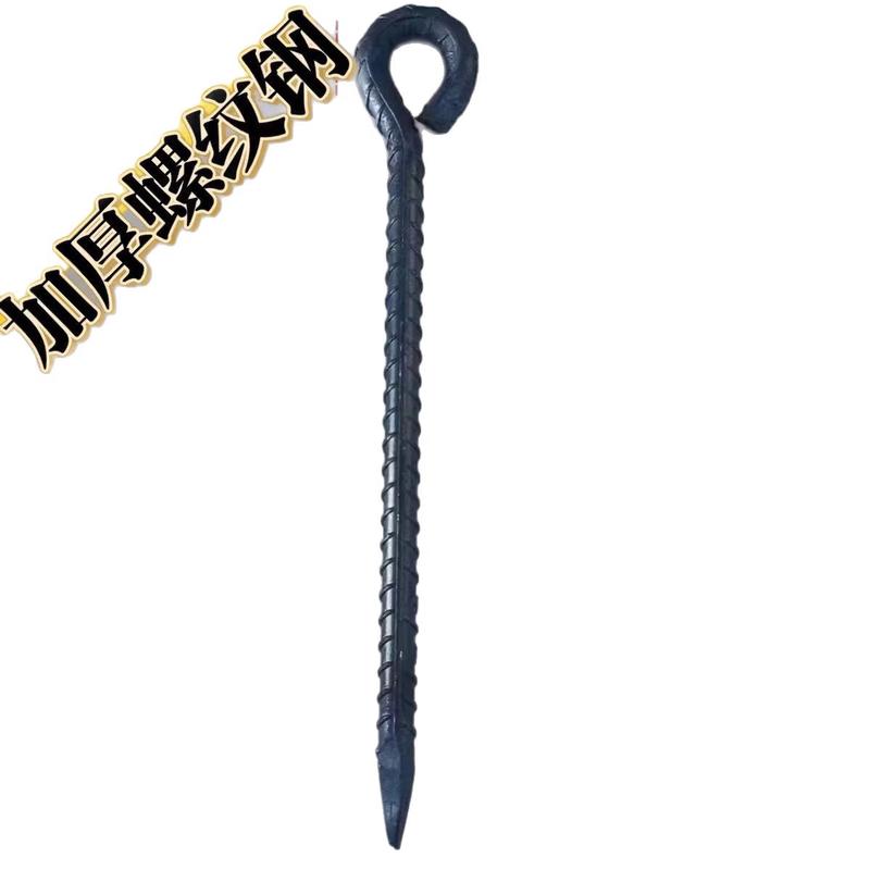 Heavy-Duty Threaded Steel Ground Stakes