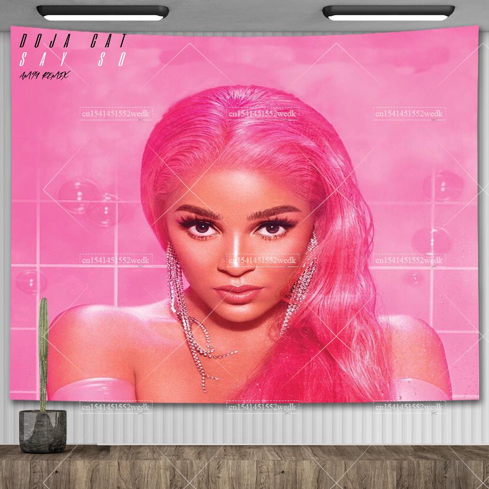 Doja Cat Scarlet Müzik Albümü Kapak Posteri Duvar Asılı Goblen Hiphop Pop Goblenler Estetik Oda Dekorasyonu Arka Plan Bezi