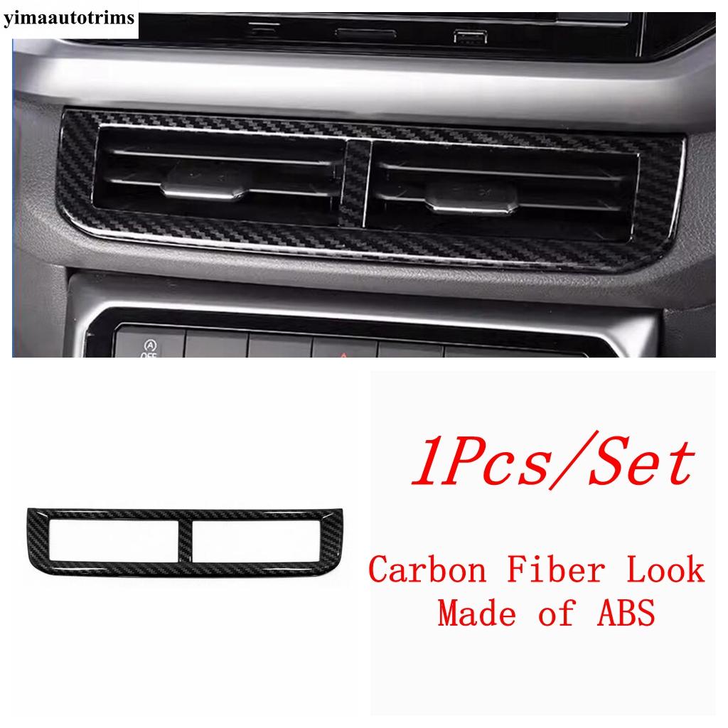 Central Control Middle Air AC Vent Outlet Frame Decoration Trim Cover Accessories For Volkswagen VW T-cross Tcross 2018 -