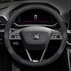 Pro SEAT Leon Ibiza FR 2 Ateca Arona Exeo Arosa Tarraco Mii Potah volantu auta z uhlíkových vláken a semišové kůže Autopříslušenství