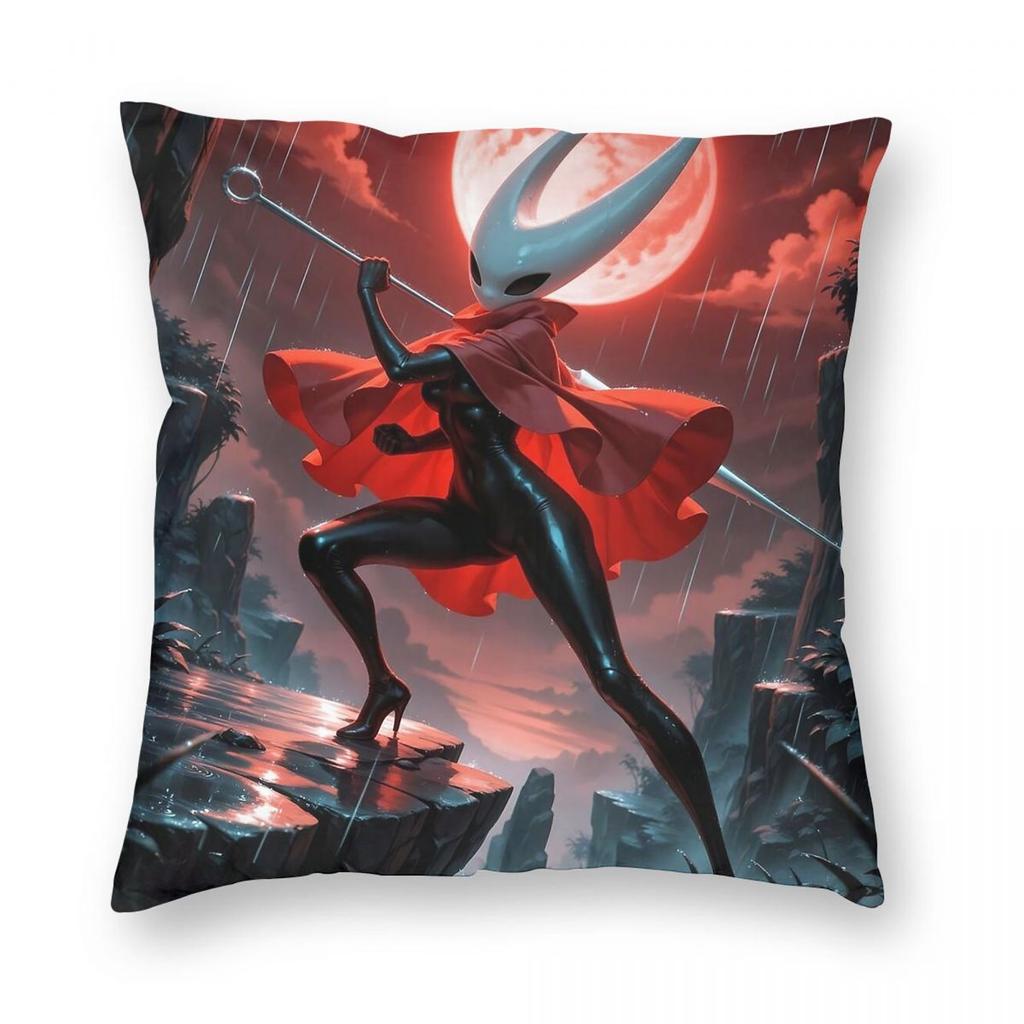 Hornet Ascends Hollow Knight Silksong Square Pillowcase Polyester Linen Velvet Pattern Zip Decor Pillow Case Cushion Cover 45X45