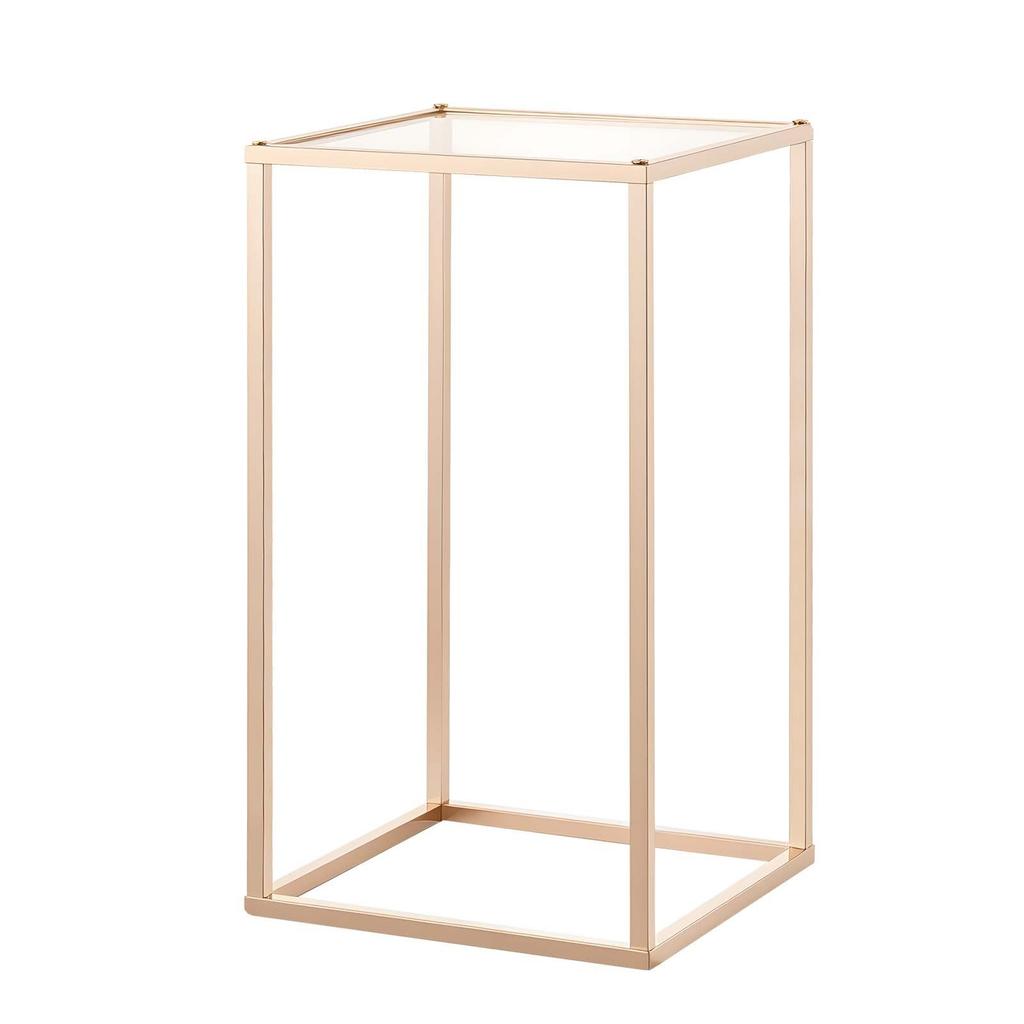 Wedding Flower Stand, 10PCS 40cm Column Flower Stand, Floral Stands with Acrylic Laminate, Gold Rectangular Floral Display Rack for Wedding, Party,