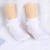 Kurze Socken für Mädchen mit Spitzenbesatz, atmungsaktiv für den Alltag