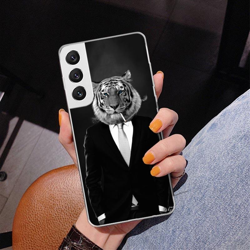 Man Suit Shirt Tie Phnoe Case for Samsung Galaxy S26 S25 Edge S23 S24 Ultra S22 Plus S21 S20 FE Unique Cover Soft Coque Galaxy S