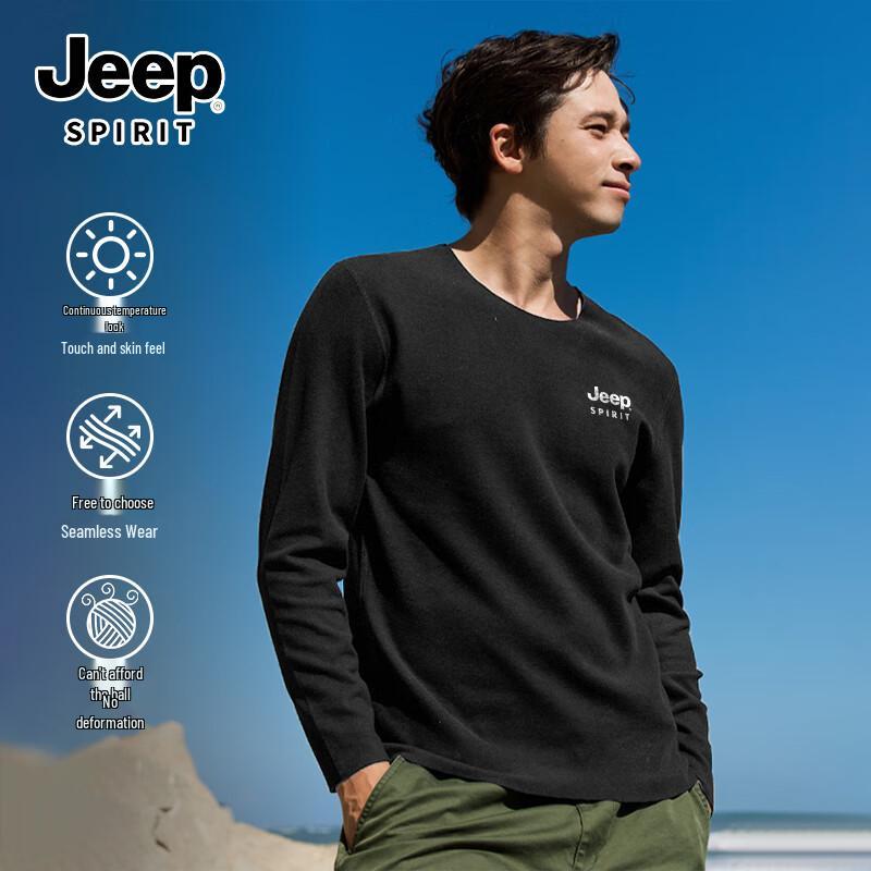 JEEP SPIRIT Men s Fleece-Lined Long-Sleeve T-Shirt XL