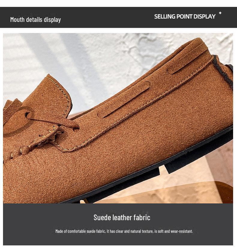 Men's Spring Casual Velvet Driving Shoes - British Style, Versatile, Easy Slip-On Design