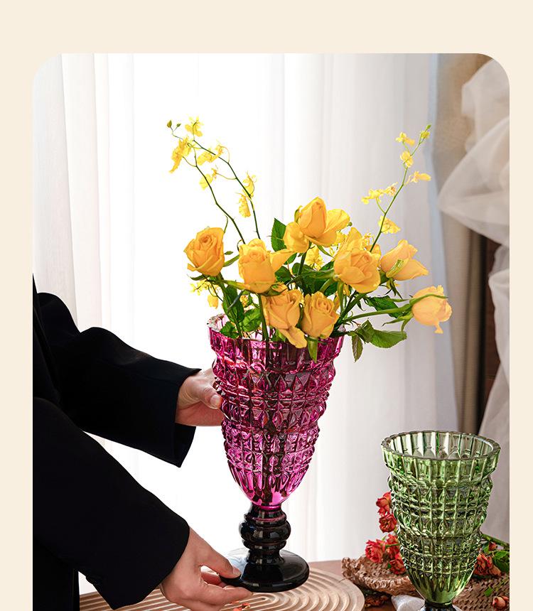 Lanterne à vent en verre de grand calibre pour arrangements floraux hydroponiques dans les salons