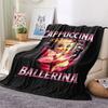 1PC Ballerina Patterned Flannel Blanket Suitable For All Seasons for Home Decor Warmth and Comfort Gifts Holiday Present