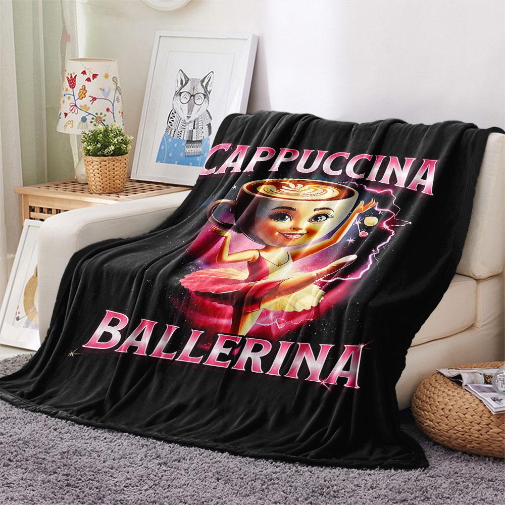 1PC Ballerina Patterned Flannel Blanket Suitable For All Seasons for Home Decor Warmth and Comfort Gifts Holiday Present